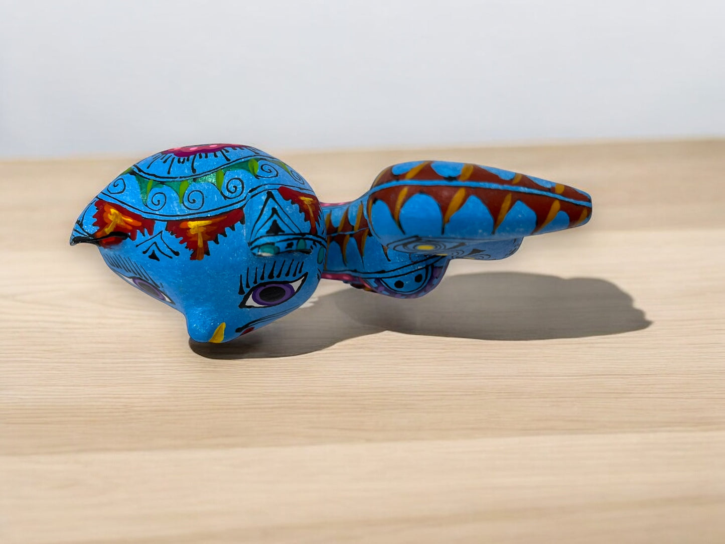 Alebrije de Gato Azul - Artesanía Oaxaqueña