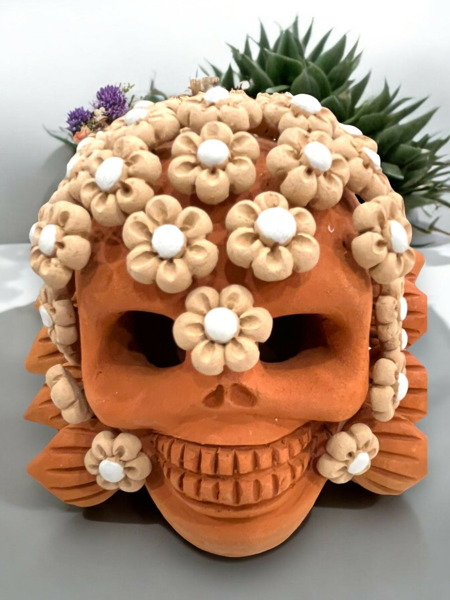 Calavera de flores