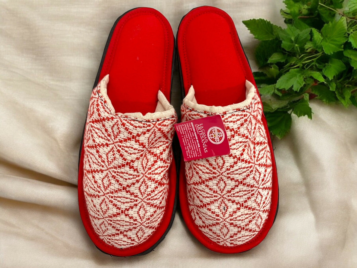 Pantuflas Rojas talla 10